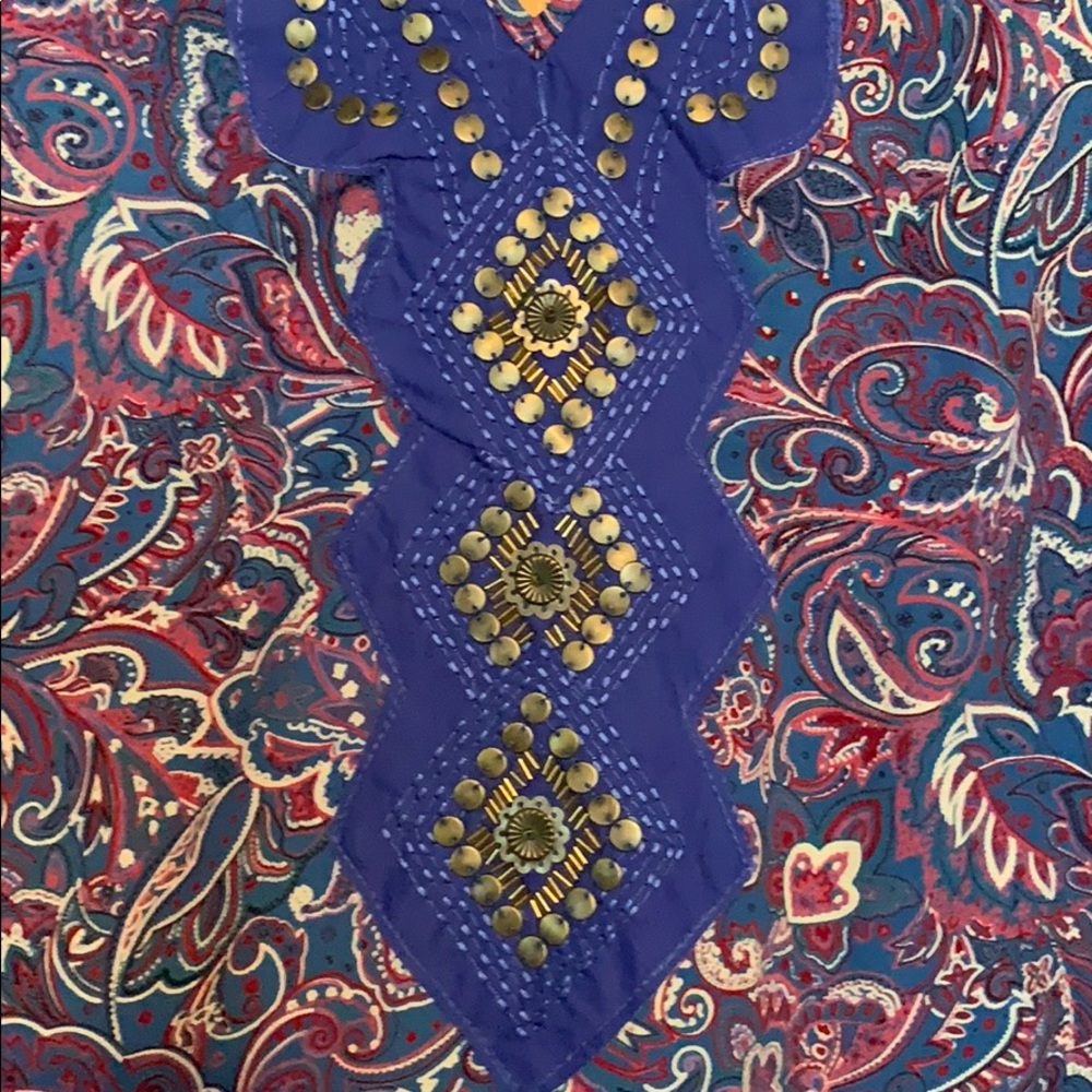 5/$25 Francesca’s - Violet and Blue Tunic, M - Picture 2 of 3
